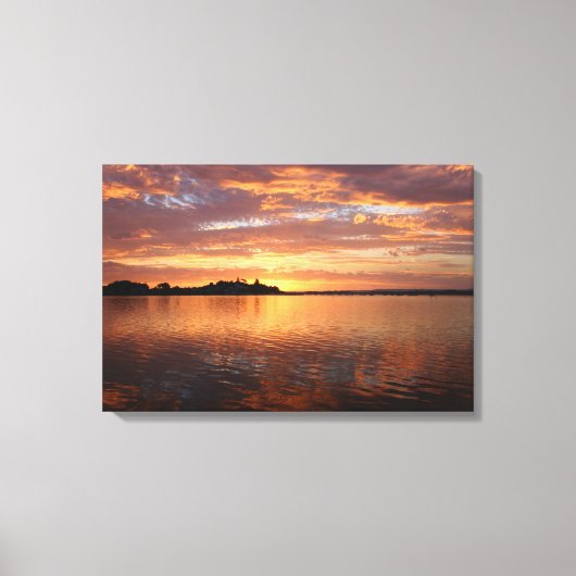 Kopermeer en Bronze meer van de zon Canvas Afdruk (Voorkant)