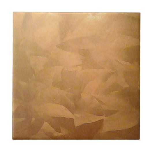 Kopermetaalhandgeborsteld Tegeltje (Voorkant)