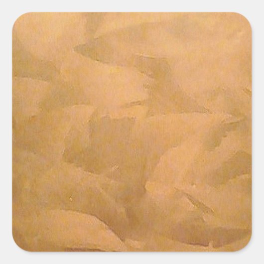 Kopermetaalhandgeborsteld Vierkante Sticker (Voorkant)