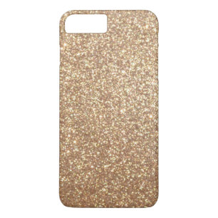 Kopermetalen Roos Glitter iPhone 8 Plus / 7 Plus Hoesje
