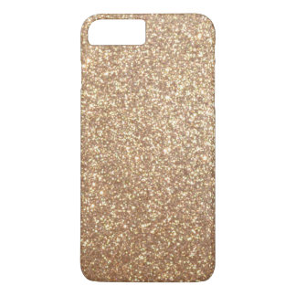 Kopermetalen Roos Glitter iPhone 8 Plus / 7 Plus Hoesje