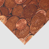 Kopermunten Tissuepapier (Detail)