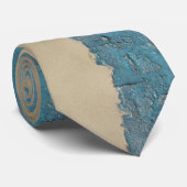 koperpatina gouden streep modern abstract schilder stropdas (Opgerold)