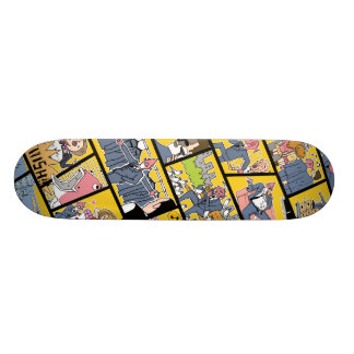 Koperplaat - Geel Skateboard