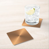 Koperschijn Vierkante Kartonnen Onderzetter (Insitu)