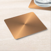 Koperschijn Vierkante Kartonnen Onderzetter (Schuin)