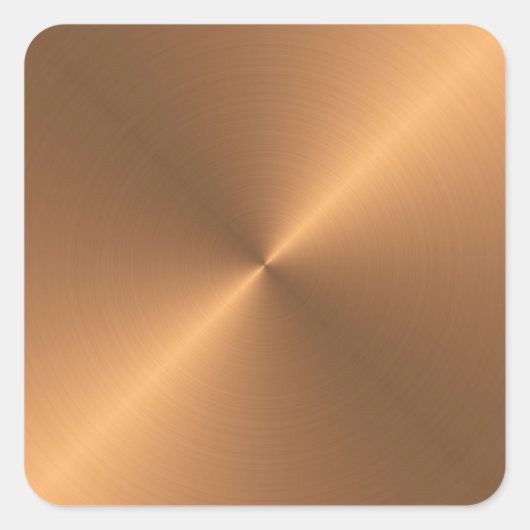 Koperschijn Vierkante Sticker (Voorkant)