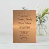 Kopershine Wedding Uitnodiging (Staand voorkant)