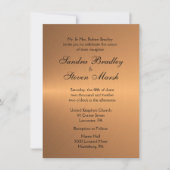 Kopershine Wedding Uitnodiging (Voorkant)