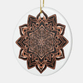 Kopersneeuwvlok op keramisch Ornament (Links)