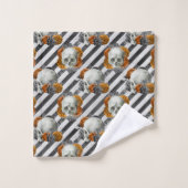 Kopersschedel stripe Halloween Bad Handdoek (Wasdoekje)