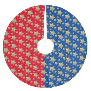 Kopersterren Vierde juli Patriottisch rood Patroon Kerstboom Rok