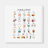 Kopervaardigheden Alphabet School Counselor Mental Magneet (Voorkant)