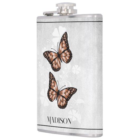 Kopervlinderflessen Heupfles (Links)