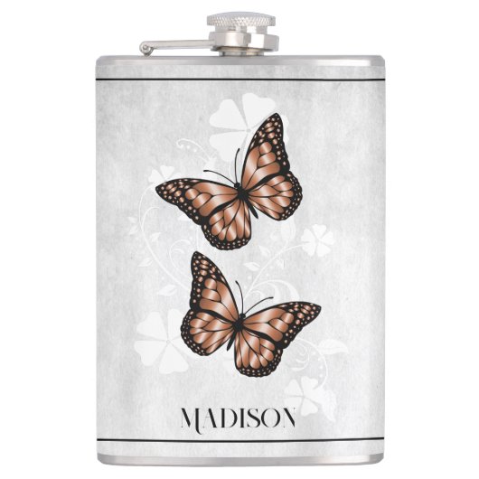 Kopervlinderflessen Heupfles (Voorkant)