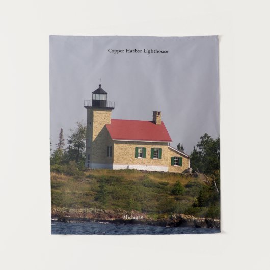 Kopervuurtoren van de haven wandkleed (Voorkant)