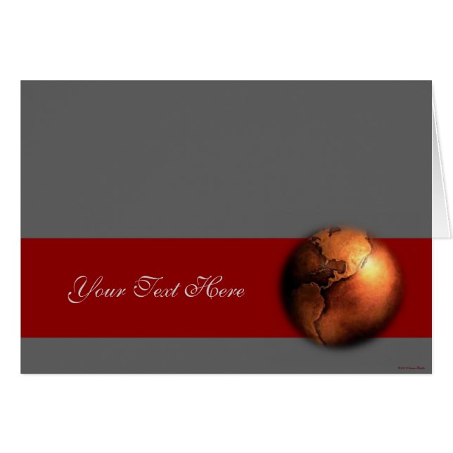 KoperWereldbol Kaart (Voorkant Horizontaal)