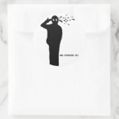 Kopfschuss Ronde Sticker (Tas)