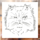Kopfzeichnung einer Perserkatze Raamsticker (Vel 2)