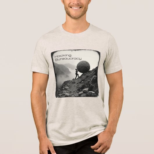 Kopidion Hacking Bureaucratie cursus artwork Tri-Blend Shirt (Voorkant)