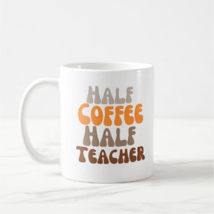 Kopie halve koffie halve leraar koffiemok