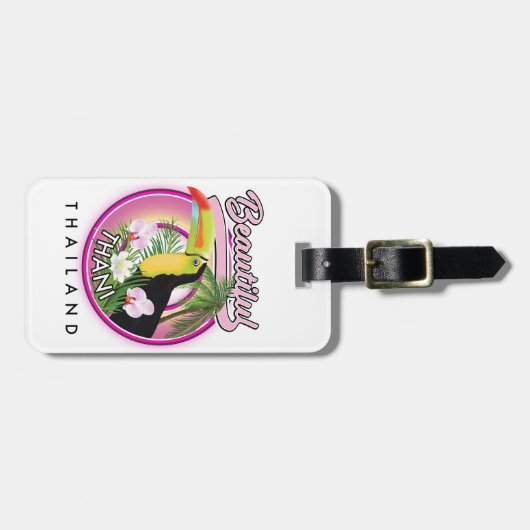 Kopie van Beauful Thani Thailand Bagagelabel (Voorkant horizontaal)