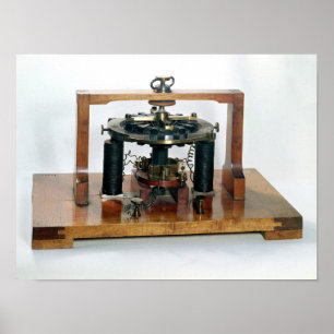 Kopie van de elektromagnetische "macchinetta" poster