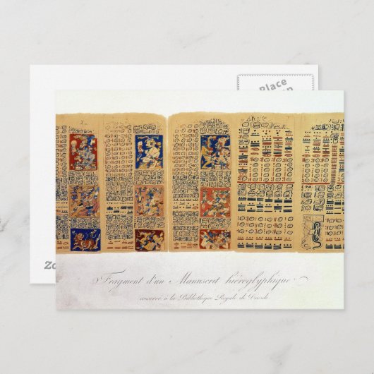 Kopie van een fragment van de Dresden Codex Briefkaart (Voorkant / Achterkant)