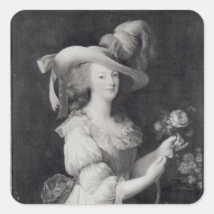 Kopie van een portret van Marie-Antoinette Vierkante Sticker