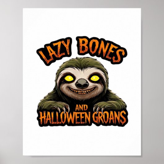 Kopie van Luie Botten en Halloween Groans - Creepy Poster (Voorkant)