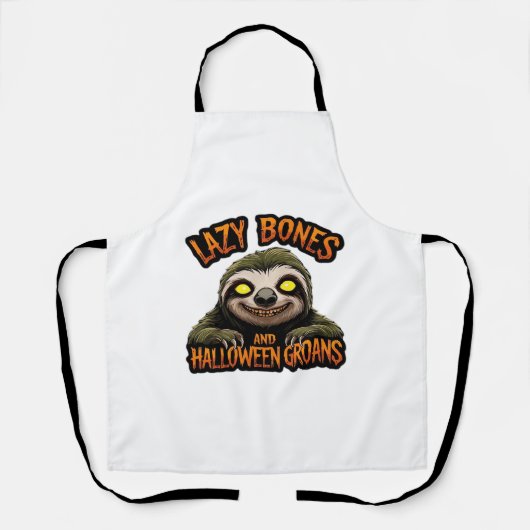 Kopie van Luie Botten en Halloween Groans - Creepy Schort (Voorkant)