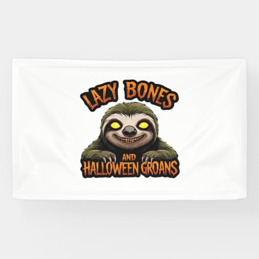 Kopie van Luie Botten en Halloween Groans - Creepy Spandoek (Horizontaal)