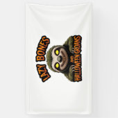 Kopie van Luie Botten en Halloween Groans - Creepy Spandoek (Verticaal)
