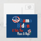kopie van Obama Biden Peace and Hope 2008 Briefkaart (Voorkant / Achterkant)