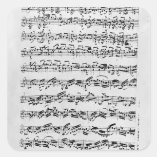 Kopie van 'Partita in D Minor for Violin' Vierkante Sticker