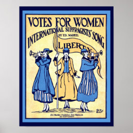 Kopie van Suffragettes  stemblad Music Hoesje Poster