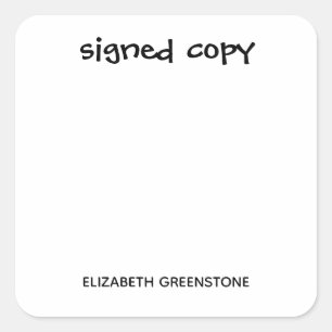 Kopie voor speciale acties van auteur vierkante sticker