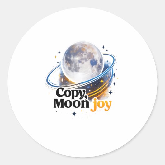 Kopieer Moon Joy Hemelse Planeet Grafische STICKER (Voorkant)
