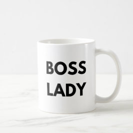 Kopje Boss Lady Koffie Zwarte Letters Koffiemok