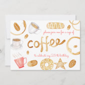 Kopje koffie verjaardag kaart (Voorkant)