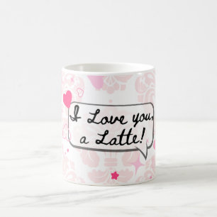 Kopje met liefdesthema en harten koffiemok