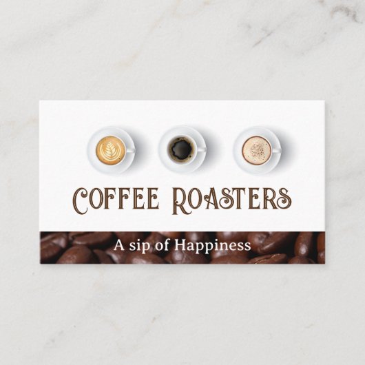 Kopjes koffie Top Uitzicht | koffiebonen Visitekaartje (Voorkant)