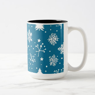 Kopjes met een wintervibe tweekleurige koffiemok