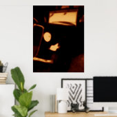 Koplamp Oude Auto – Retro Autogloeiing Poster (Thuiskantoor)