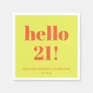 Koplettertypografie Chartreuse Moderni Verjaardag Servet