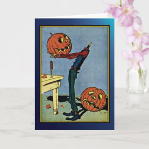 "Koploze" pompoenkopman vintage Halloween kaart