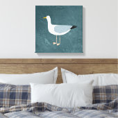 Kopmeeuw Canvas Afdruk (Insitu (Slaapkamer))
