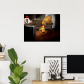 Koppel aardappelen met vader op de couche poster (Thuiskantoor)