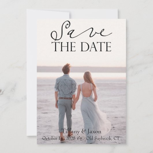Koppel Afbeelding tekst Sla de datum op Save The Date (Voorkant)