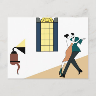 koppel dansen briefkaart